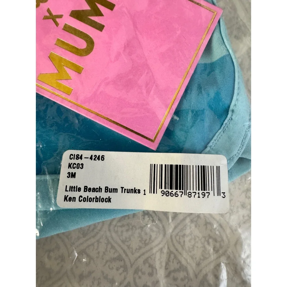 Barbie x Show Me Your Mumu Little Beach Bum Trunks Ken Colorblock 3M Kids
